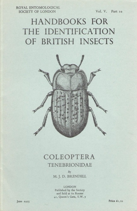 Brendell, M.J.D. - Tenebrionidae (Handbooks for the Identification of British Insects 5/10)