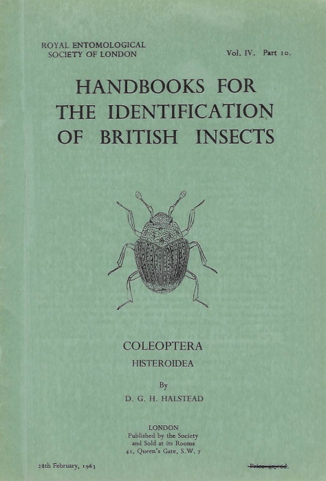 Halstead, D.G.H. - Coleoptera Histeroidea. Sphaeritidae and Histeridae (Handbooks for Identification of British Insects 4/10)