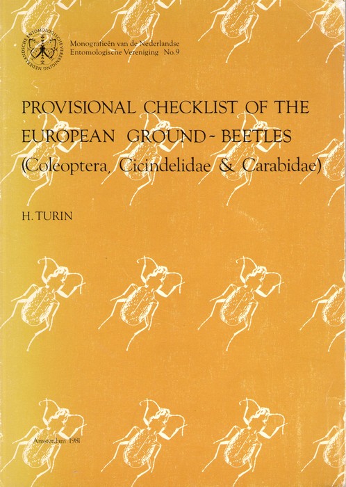 Turin, H. - Provisional Checklist of the European Ground-Beetles (Coleoptera, Cicindelidae & Carabidae)