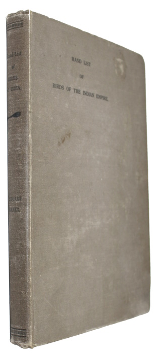 Baker, E.C.S. - A Hand-List of Genera and Species of Birds of the Indian Empire