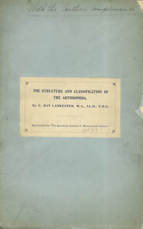 Lankester, E.R. - The Structure and Classification of the Arthropoda