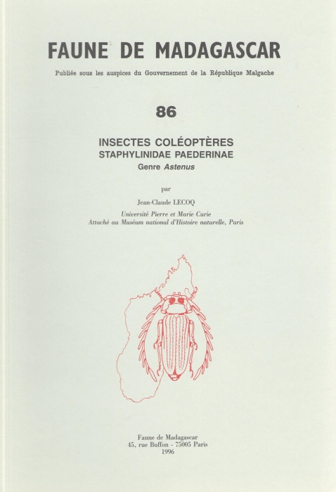 Lecoq, J.-C. - Coleopteres Staphylinidae Paederinae, genre Astenus (Faune de Madagascar 86)