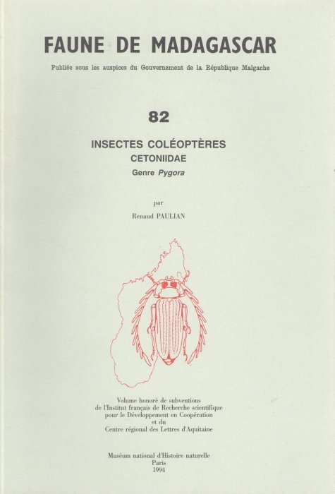 Paulian, R. - Coleopteres Cetoniidae. Genre Pygora (Faune de Madagascar 82)