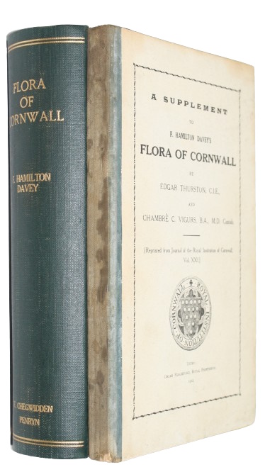 Davey, F.H.; Thurston, E.; Vigurs, C.C. - Flora of Cornwall: being an account of the Flowering Plants and Ferns found in the county of Cornwall including the Scilly Isles [and] Supplement