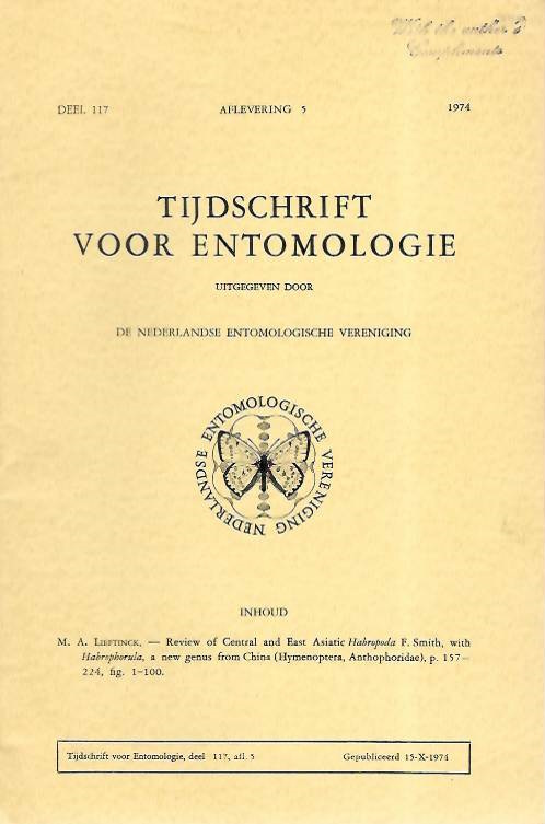 Lieftinck, M.A. - Review of Central and East Asiatic <i>Habropoda</i> F. Smith, with <i>Habrophorula</i>, a new genus from China (Hymenoptera, Anthophoridae)
