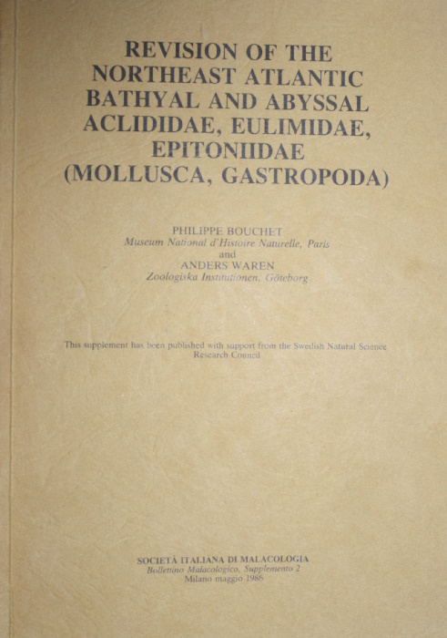 Bouchet, P.; Warren, A. - Revision of the Northeast Atlantic Bathyal and Abyssal Aclididae, Eulimidae, Epitoniidae (Mollusca, Gastropoda)