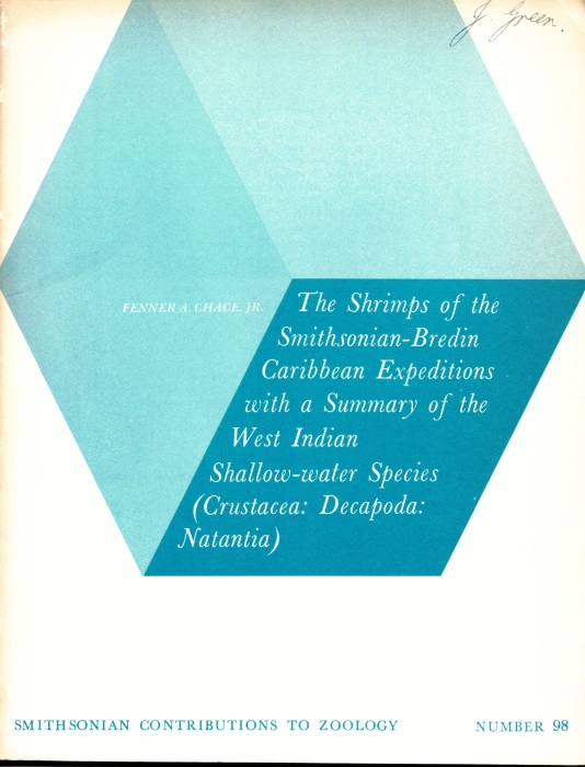 Chace, F.A. - The Shrimps of the Smithsonian-Bredin Caribbean Expeditions with a Summary of the West Indian Shallow-water Species (Crustacea: Decapoda: Natantia)