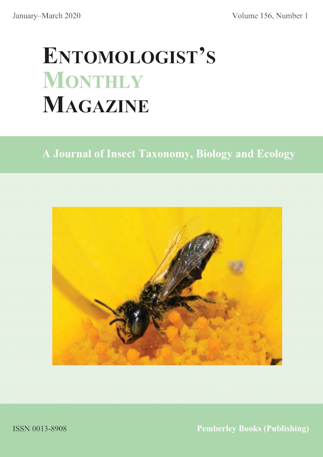  - Entomologist's Monthly Magazine Vol. 156 Part 1 (2020)