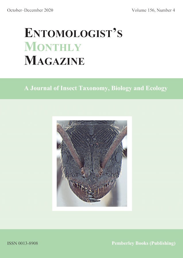  - Entomologist's Monthly Magazine Vol. 156 Part 4 (2020)