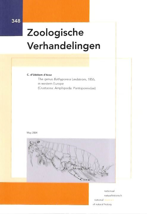 d'Udekem d'Acoz, C. - The genus <i>Bathyporeia</i> Lindstrm, 1855, in western Europe (Crustacea: Amphipoda: Pontoporeiidae)