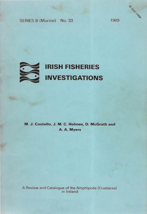 Costello, M.J.; Holmes, J.M.C.; McGrath, D.; Myers, A.A. - A Review and Catalogue of the Amphipoda (Crustacea) in Ireland