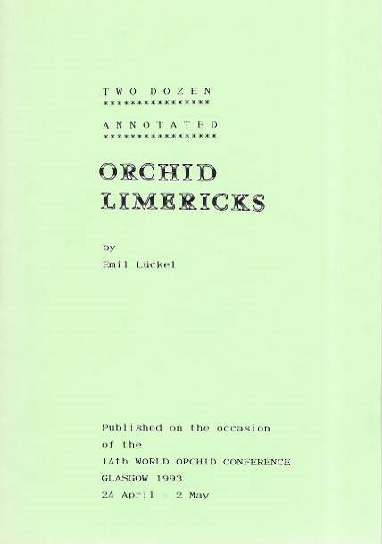 Lckel, Emil - Two Dozen Annotated Orchid Limericks