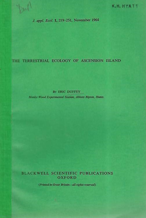 Duffey, E. - The Terrestrial Ecology of Ascension Island
