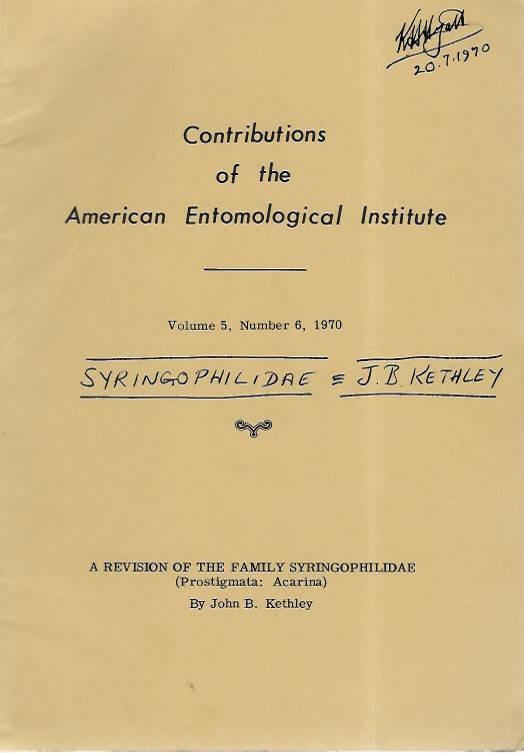 Kethley, J.B. - A Revision of the Family Syringophilidae (Prostigmata: Acarina)