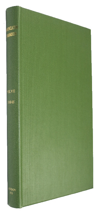 Edwards, M.A.; Vevers, H.G. (Eds) - Nomenclator Zoologicus Vol. VII, 1956-1965