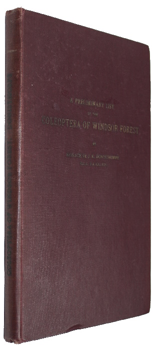 Donisthorpe, H.St.J.K. - A Preliminary List of the Coleoptera of Windsor Forest