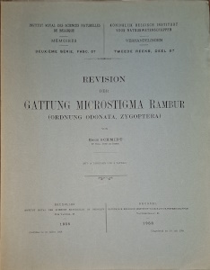 Schmidt, E. - Revision der Gattung <i>Microstigma</i> Rambur (Odonata, Zygoptera)