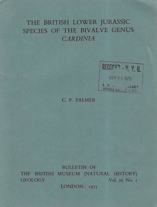 Palmer, C.P. - The British Lower Jurassic Species of the Bivalve Genus <i>Cardinia</i>