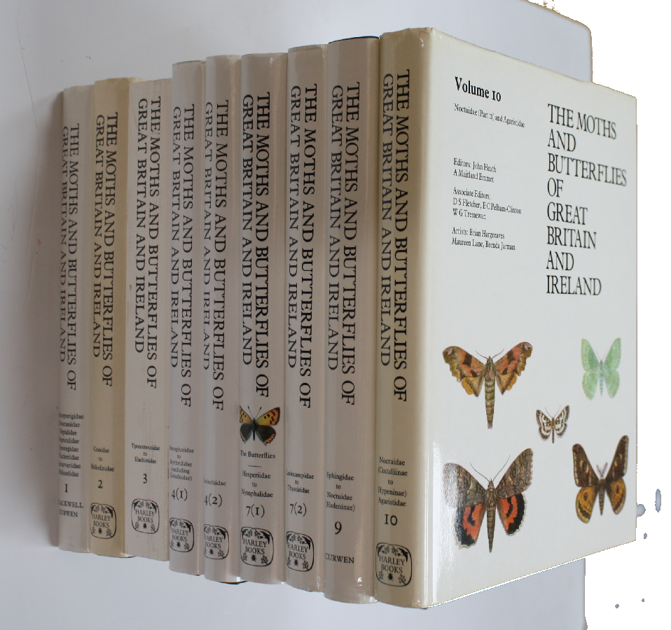 Heath, J.; Emmet, A.M.; Langmaid, J.R. - The Moths and Butterflies of Great Britain and Ireland. Vols. 1, 2, 3, 4(1+2), 7(1+2), 9, 10