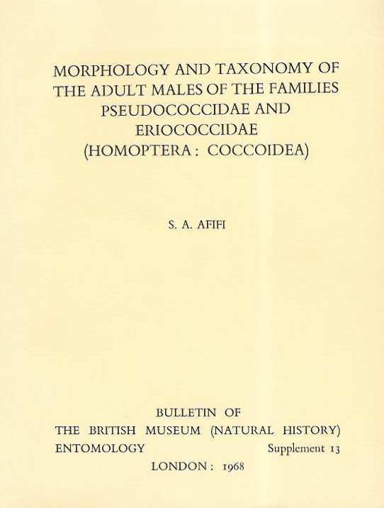 Afifi, S.A. - Morphology and taxonomy of the adult males of the families Pseudococcidae and Eriococcidae (Homoptera: Coccoidea)
