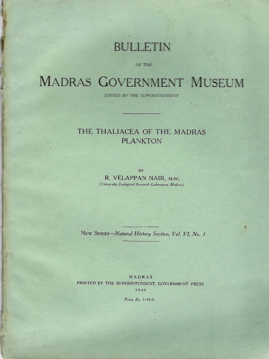 Nair, R.V. - The Thaliacea of the Madras Plankton