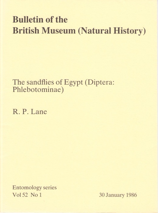 Lane, R.P. - The Sandflies of Egypt (Diptera: Phlebotominae)