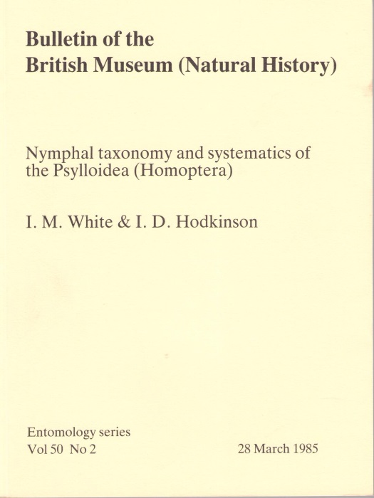 White, I.M.; Hodkinson, I.D. - Nymphal Taxonomy and Systematics of the Psylloidea (Homoptera)