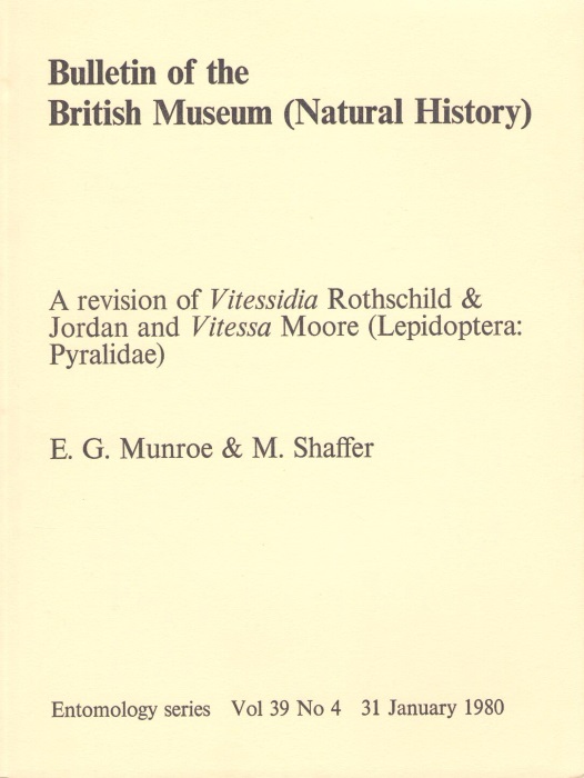 Munroe, E.G.; Shaffer, M. - A Revision of Vitessidia Rothschild & Jordan and Vitessa Moore (Lepidoptera: Pyralidae)