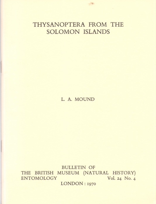 Mound, L.A. - Thysanoptera from the Solomon Islands