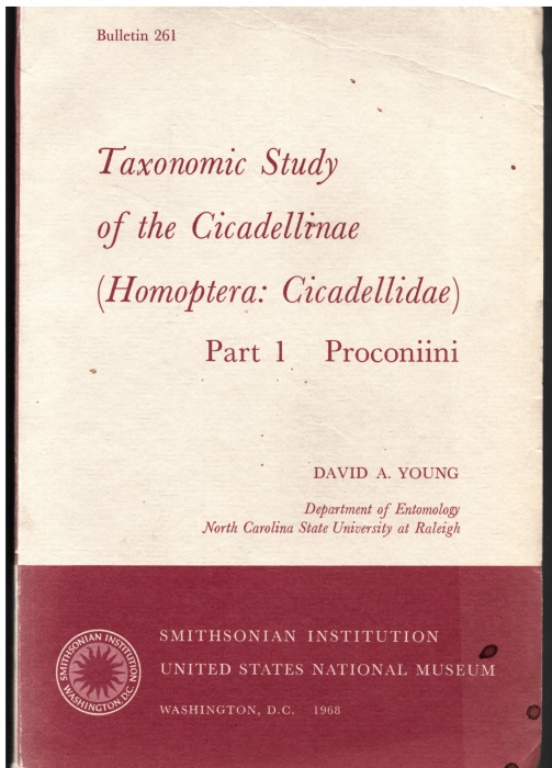 Young, D.A. - Taxonomic Study of the Cicadellinae  (Homoptera: Cicadellidae) Part 1: Proconiini
