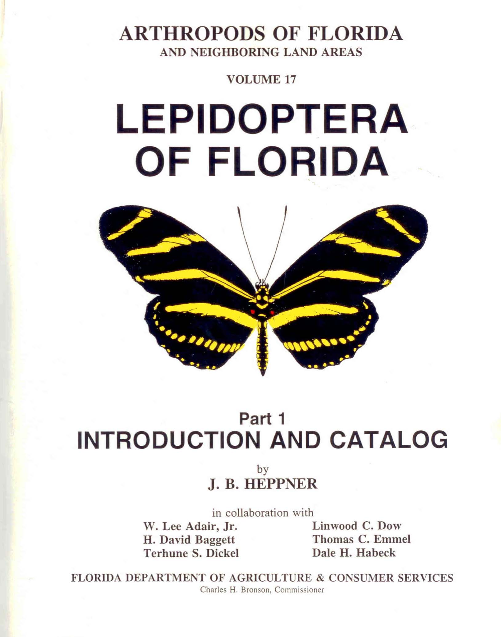 Heppner, J.B. et al - Lepidoptera of Florida 1: Introduction and Catalog