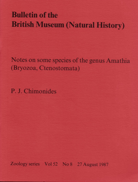 Chimonides, P.J. - Notes on some species of the genus Amathia (Bryozoa, Ctenostomata)