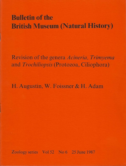 Augustin, H.; Foissner, W.; Adam, H. - Revision of the genera Acineria, Trimyema and Trochiliopsis (Protozoa, Ciliophora)