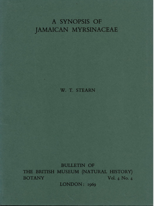 Stearn, W.T. - A Synopsis of Jamaican Myrsinaceae