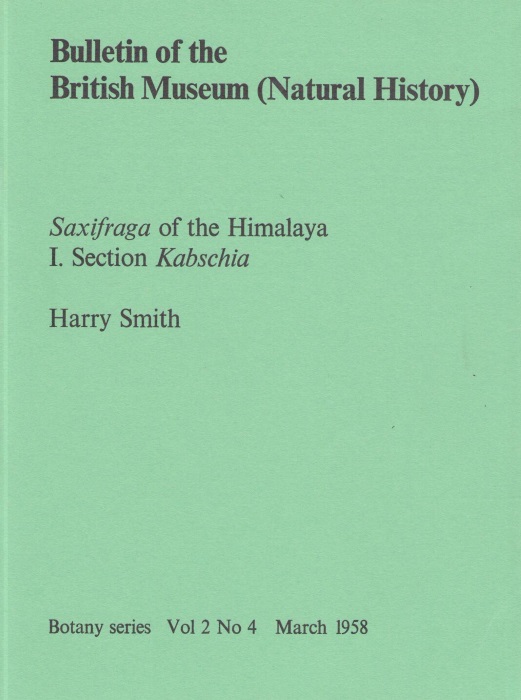 Smith, H. - Saxifraga of the Himalaya: 1. Section Kabschia