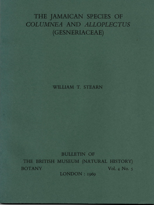 Stearn, W.T. - The Jamaican Species of Columnea and Alloplectus (Gesneriacaea)