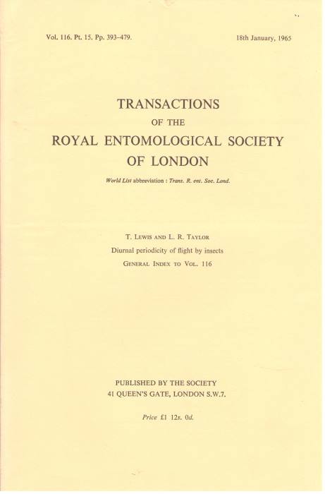 Lewis, T.; Taylor, L.R. - Diurnal Periodicity of Flight by Insects