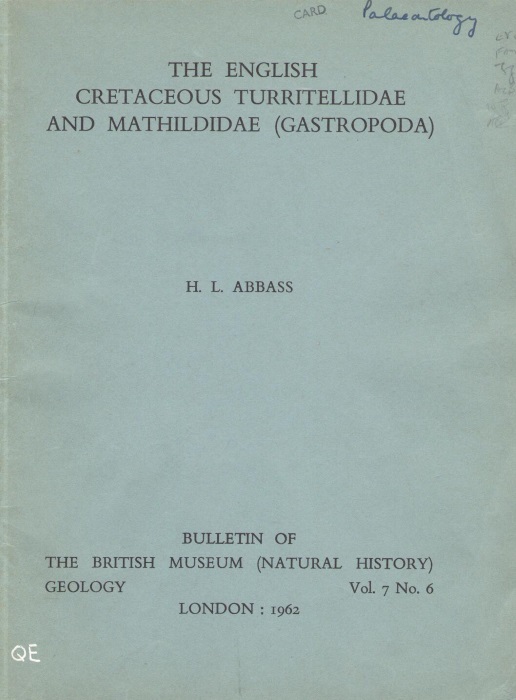Abbas, H.L. - The English Cretaceous Turritellidae and Mathildidae (Gastropoda)