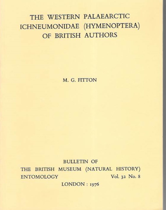 Fitton, M.G. - The Western Palaearctic Ichneumonidae (Hymenoptera) of British Authors