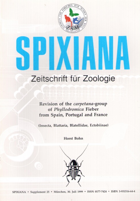 Bohn, H. - Revision of the carpetana-group of Phyllodromica Fieber from Spain, Portugal and France (Insecta, Blatellidae, Ectobiinae)