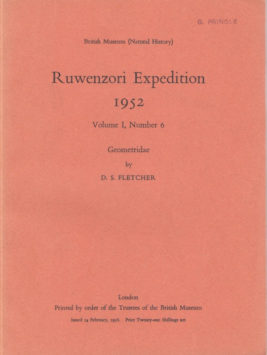 Fletcher, D.S. - Ruwenzori Expedition 1952 Vol.1 (6) Geometridae