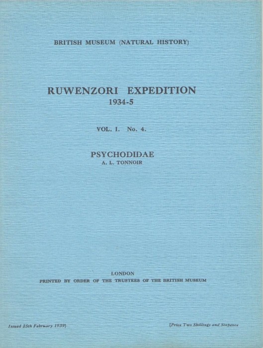 Tonnoir, A.L. - Ruwenzori Expedition 1934-1935 Vol.1 no.4 Psychodidae