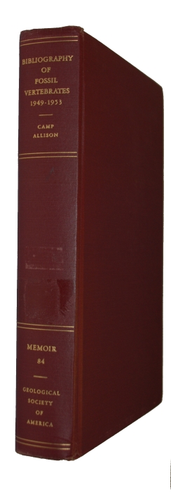 Camp, C.L.; Allison, H.J. - Bibliography of Fossil Vertebrates 1949-1953