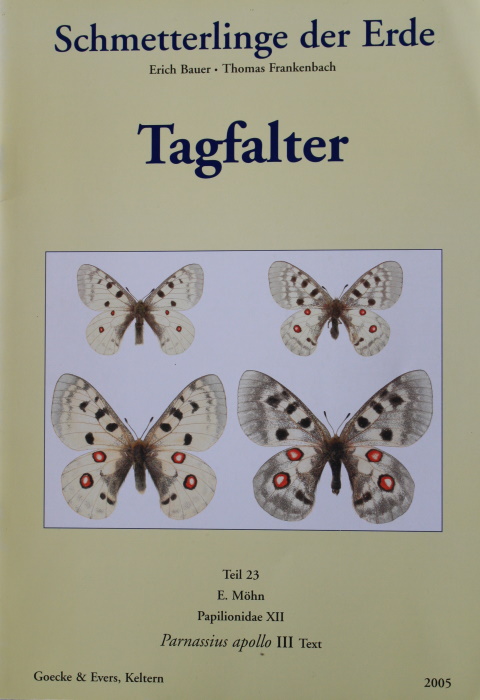Moehn, E. - Butterflies of the World 23: Papilionidae 12: Parnassius apollo III Text