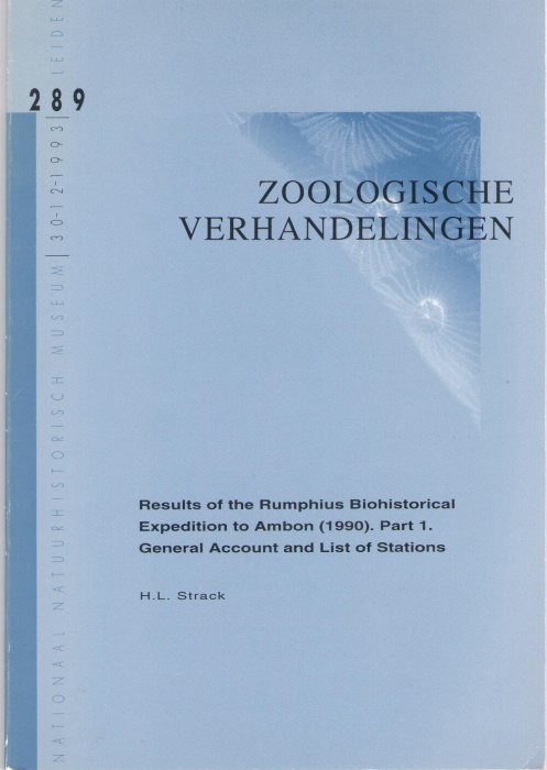 Strack, H.L. - Results of the Rumphius Biohistorical Expedition to Ambon (1990). Part 1. General Account and List of Stations