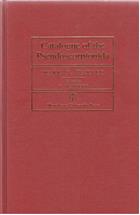 Catalogue of the Pseudoscorpionida