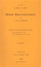 A New Label List of British Macrolepidoptera