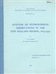 Analysis of Hydrological Observations in the New Zealand Region, 1874-1955