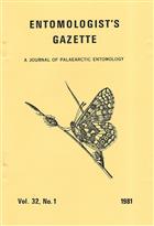 Entomologist's Gazette. Vol. 32 (1981)