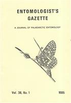 Entomologist's Gazette. Vol. 36 (1985)